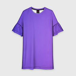 Платье клеш для девочки Color purple gradient, цвет: 3D-принт