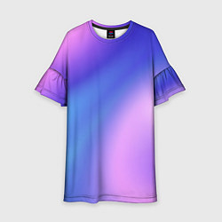 Платье клеш для девочки Color multicolored gradient, цвет: 3D-принт