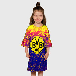 Платье клеш для девочки Borussia краски, цвет: 3D-принт — фото 2