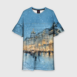 Детское платье Снежный вечер Санкт-Петербурга