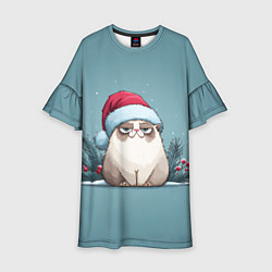 Детское платье Мем котик - Новый год