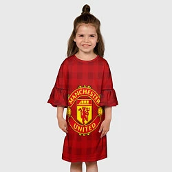 Платье клеш для девочки Manchester United, цвет: 3D-принт — фото 2