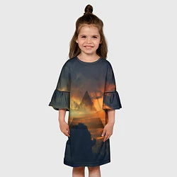 Платье клеш для девочки 30 seconds to mars, цвет: 3D-принт — фото 2