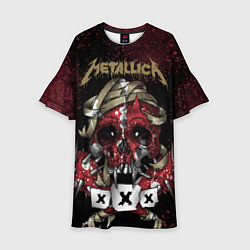 Платье клеш для девочки Metallica: XXX, цвет: 3D-принт
