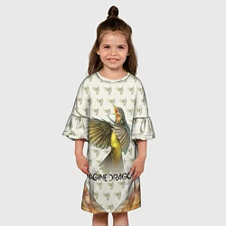Платье клеш для девочки Imagine Dragons: Fly, цвет: 3D-принт — фото 2