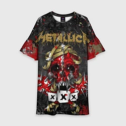 Платье клеш для девочки Metallica XXX, цвет: 3D-принт