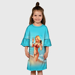 Платье клеш для девочки GTA 5: Sea Girl, цвет: 3D-принт — фото 2