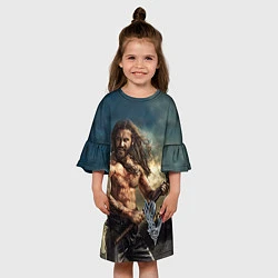 Платье клеш для девочки Ролло, цвет: 3D-принт — фото 2