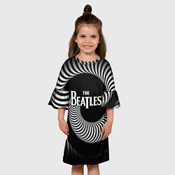 Платье клеш для девочки The Beatles: Stereo Type, цвет: 3D-принт — фото 2