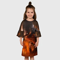 Платье клеш для девочки DOOM imp, цвет: 3D-принт — фото 2