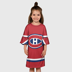 Платье клеш для девочки Montreal Canadiens, цвет: 3D-принт — фото 2