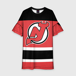 Платье клеш для девочки New Jersey Devils, цвет: 3D-принт