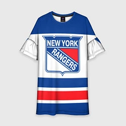 Платье клеш для девочки New York Rangers, цвет: 3D-принт