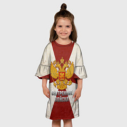 Платье клеш для девочки Внутренние войска, цвет: 3D-принт — фото 2