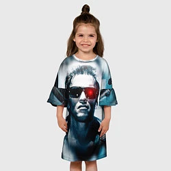 Платье клеш для девочки T-800, цвет: 3D-принт — фото 2