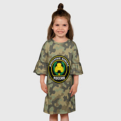 Платье клеш для девочки Диванные войска, цвет: 3D-принт — фото 2
