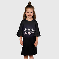 Платье клеш для девочки No Game No Life лого, цвет: 3D-принт — фото 2