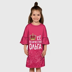 Платье клеш для девочки Её величество Ольга, цвет: 3D-принт — фото 2