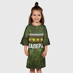 Платье клеш для девочки Главнокомандующий Валера, цвет: 3D-принт — фото 2