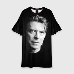 Платье клеш для девочки David Bowie: Black Face, цвет: 3D-принт