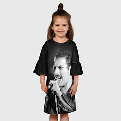 Платье клеш для девочки Фредди Меркьюри, цвет: 3D-принт — фото 2