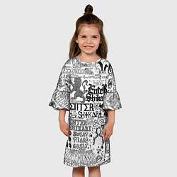 Платье клеш для девочки Enter Shikari: Words, цвет: 3D-принт — фото 2