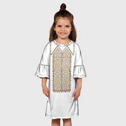 Платье клеш для девочки Вышивка 8, цвет: 3D-принт — фото 2