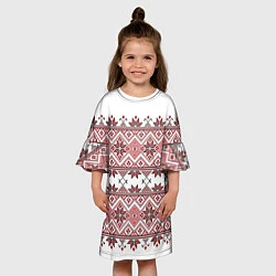 Платье клеш для девочки Вышивка 42, цвет: 3D-принт — фото 2
