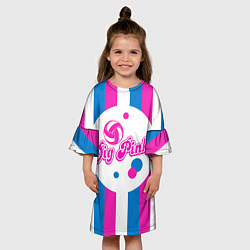 Платье клеш для девочки Волейбол 97, цвет: 3D-принт — фото 2