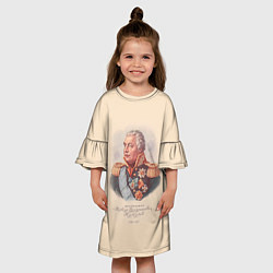 Платье клеш для девочки Михаил Кутузов 1745-1823, цвет: 3D-принт — фото 2