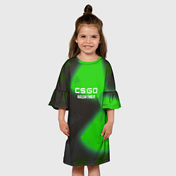 Платье клеш для девочки Cs:go - Nuclear Threat Ядерная Угроза, цвет: 3D-принт — фото 2