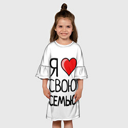 Платье клеш для девочки Family Look, цвет: 3D-принт — фото 2