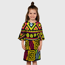 Платье клеш для девочки Африка, цвет: 3D-принт — фото 2