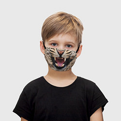 Маска для лица детская Взгляд леопарда, цвет: 3D-принт