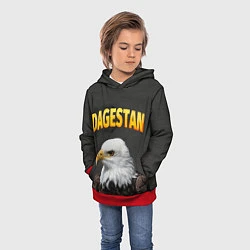 Толстовка-худи детская Dagestan Eagle, цвет: 3D-красный — фото 2