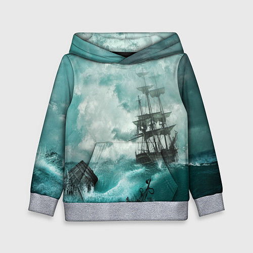 Детская толстовка Море / 3D-Меланж – фото 1