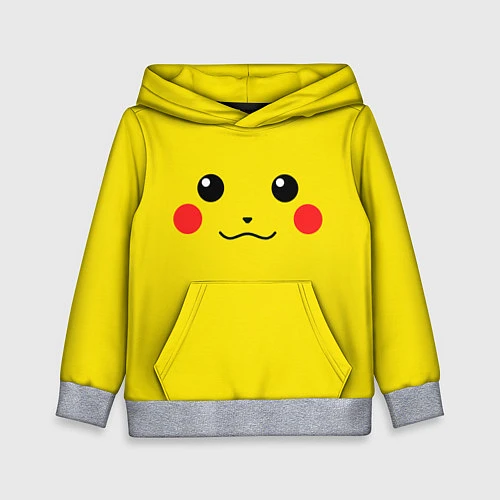 Детская толстовка Happy Pikachu / 3D-Меланж – фото 1