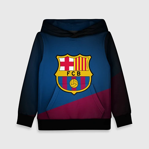 Детская толстовка FCB Barcelona / 3D-Черный – фото 1
