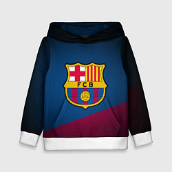 Толстовка-худи детская FCB Barcelona, цвет: 3D-белый