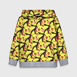 Толстовка-худи детская Pikachu, цвет: 3D-меланж