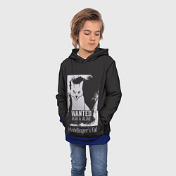 Толстовка-худи детская Wanted Cat, цвет: 3D-синий — фото 2