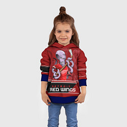 Толстовка-худи детская Detroit Red Wings, цвет: 3D-синий — фото 2