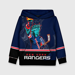 Толстовка-худи детская New York Rangers, цвет: 3D-черный