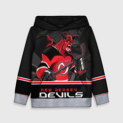 Толстовка-худи детская New Jersey Devils, цвет: 3D-меланж