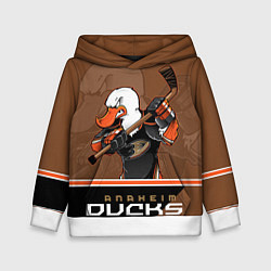 Толстовка-худи детская Anaheim Ducks, цвет: 3D-белый