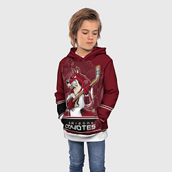 Толстовка-худи детская Arizona Coyotes, цвет: 3D-белый — фото 2