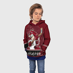Толстовка-худи детская Arizona Coyotes, цвет: 3D-синий — фото 2