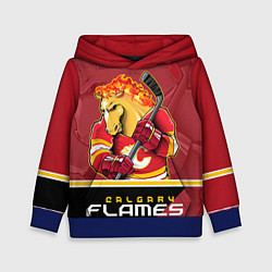Толстовка-худи детская Calgary Flames цвета 3D-синий — фото 1