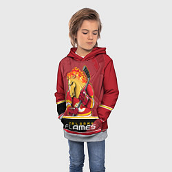 Толстовка-худи детская Calgary Flames, цвет: 3D-меланж — фото 2