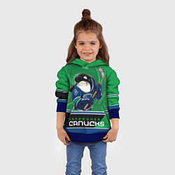 Толстовка-худи детская Vancouver Canucks, цвет: 3D-синий — фото 2